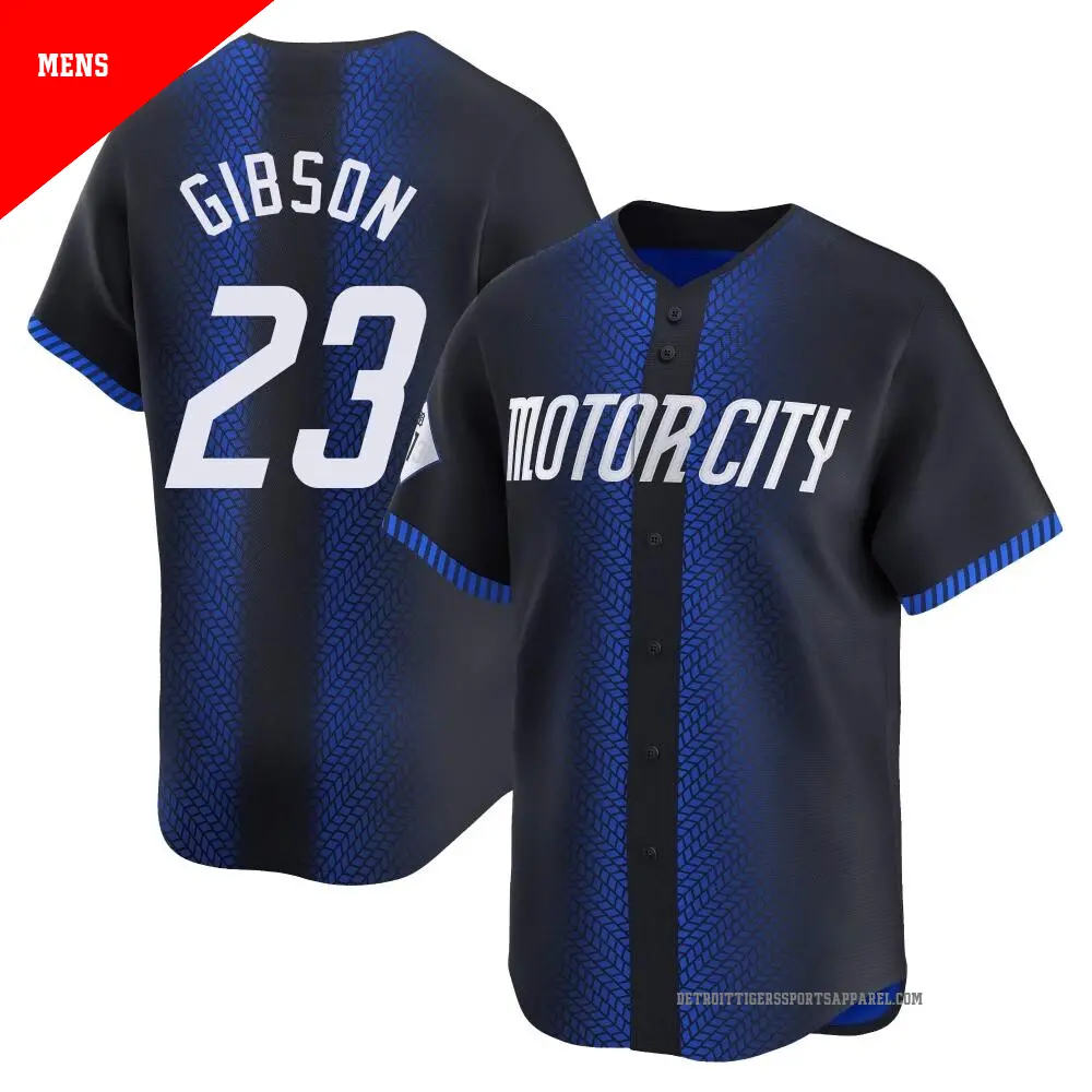 Men's ＃23 Kirk Gibson Detroit Tigers Blue Limited 2024 City Connect Jersey