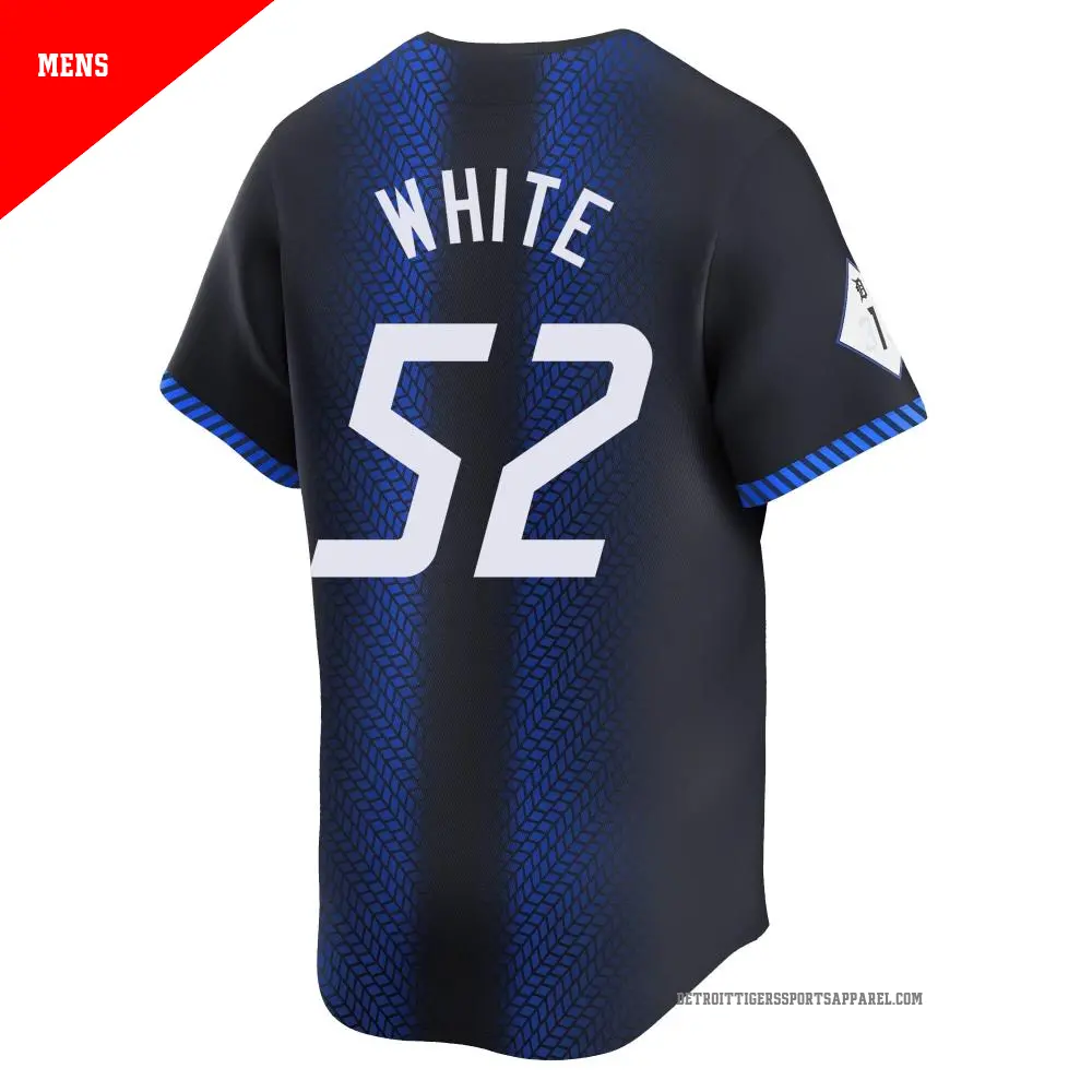 Men's #52 Brendan White Detroit Tigers Blue Limited 2024 City