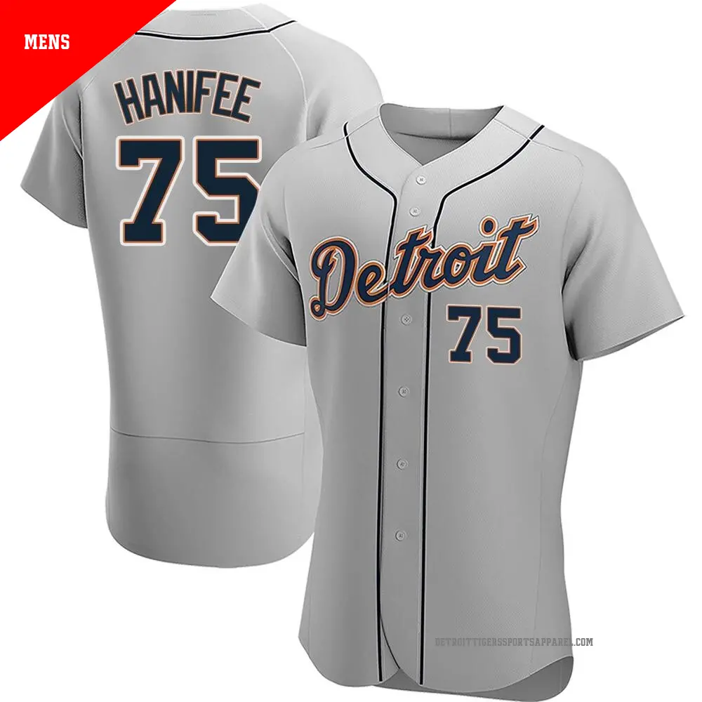 Men's ＃75 Brenan Hanifee Detroit Tigers Gray Authentic Road Jersey