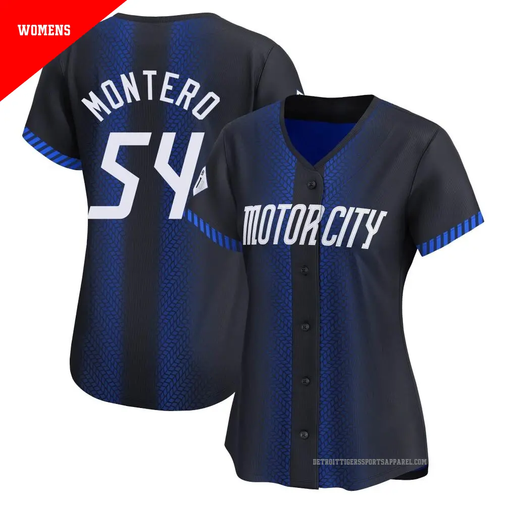 Women's ＃54 Keider Montero Detroit Tigers Blue Limited 2024 City Connect Jersey