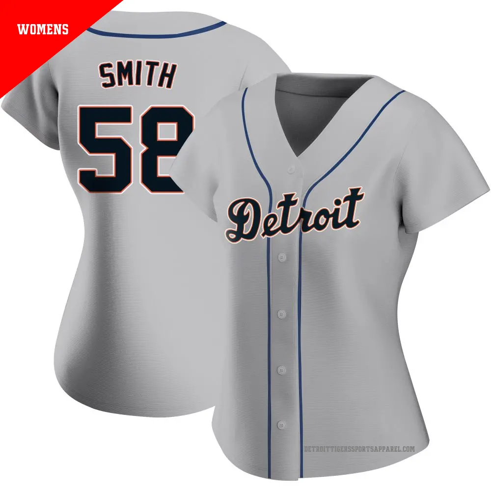 Women's ＃58 Dylan Smith Detroit Tigers Gray Authentic Road Jersey