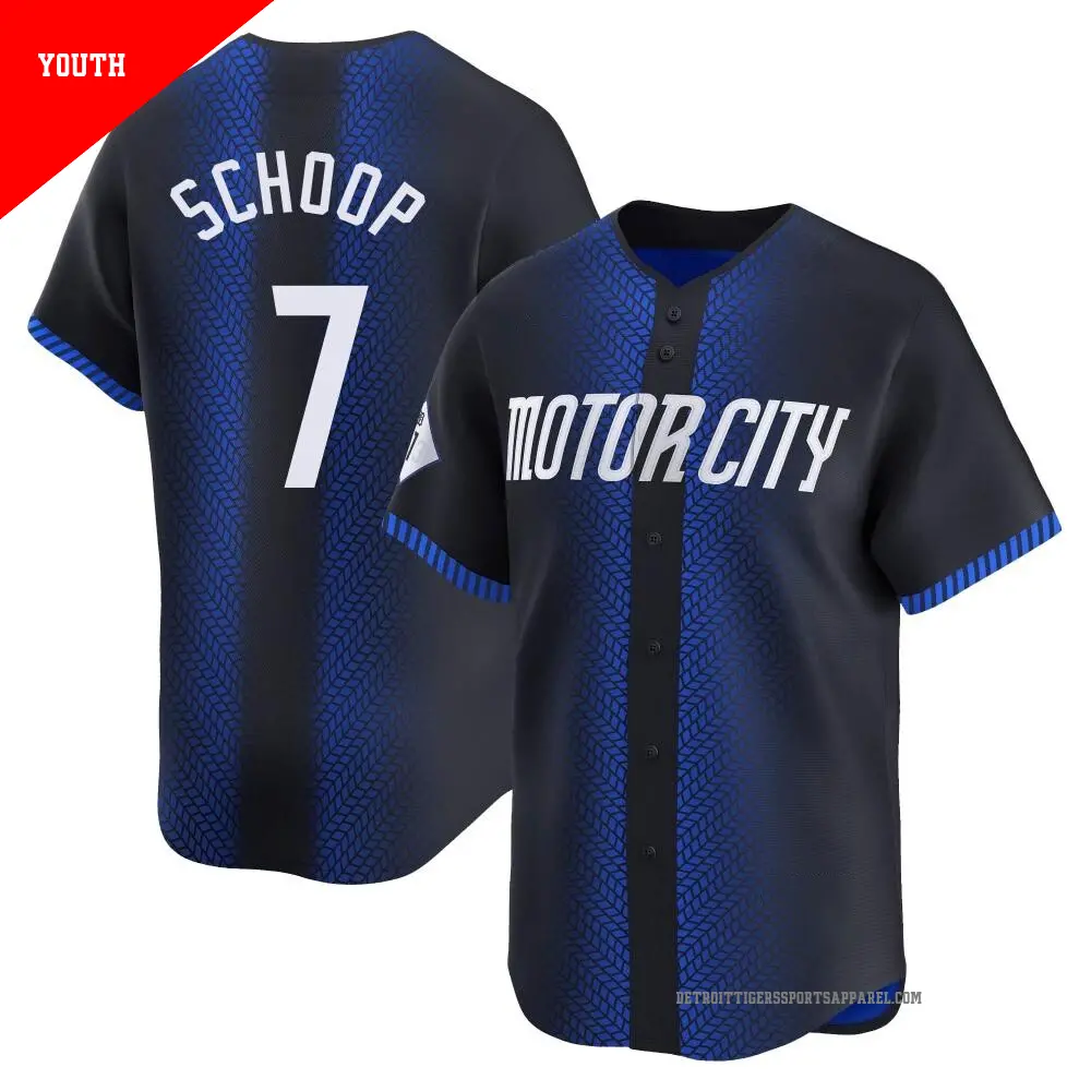 Youth ＃7 Jonathan Schoop Detroit Tigers Blue Limited 2024 City Connect Jersey