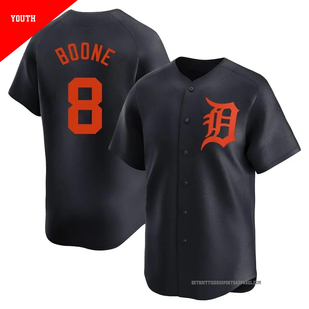 Youth ＃8 Ray Boone Detroit Tigers Navy Limited Alternate Jersey